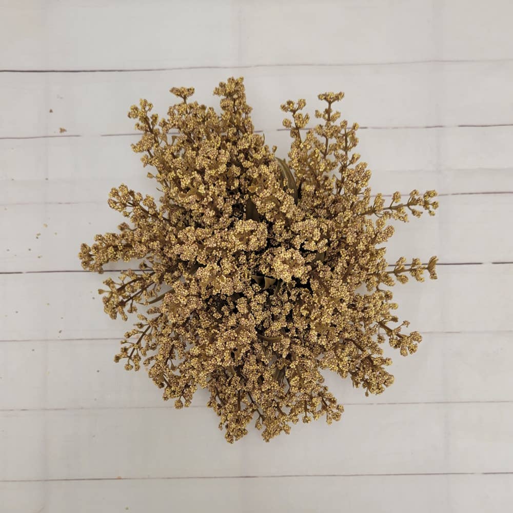 Flax Colored Half Sphere of Astilbe