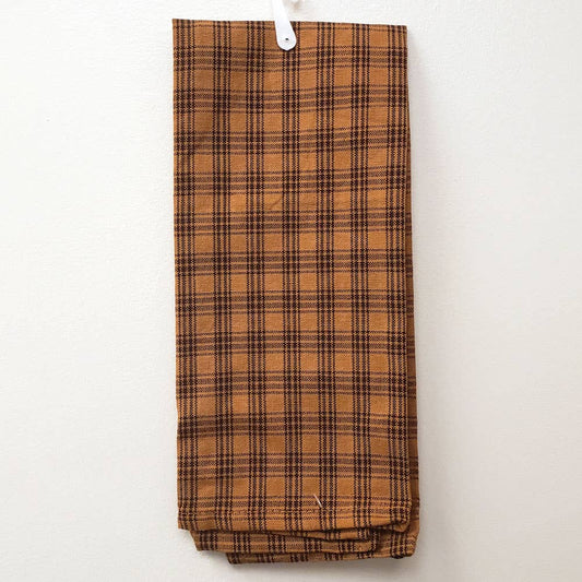 Mustard Kitchen Towel w/ Thin Black Lines