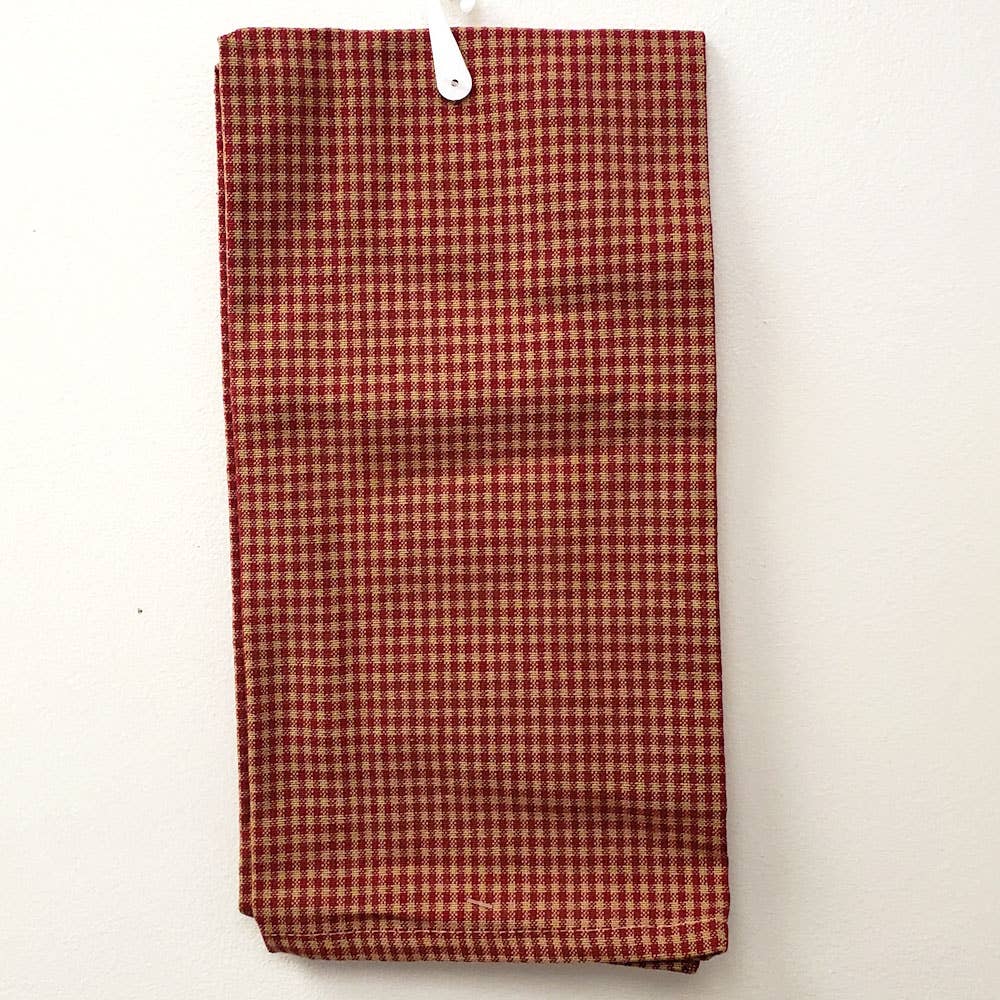 Red Small Check Kitchen Towel