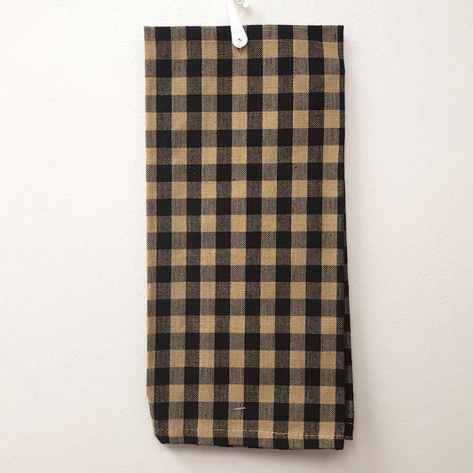 Tan & Black Check Kitchen Towel