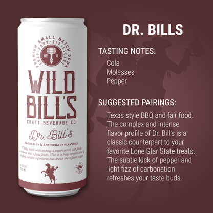 Dr. Bill's - Premium Cane Sugar Soda, 12-Pack, Cans